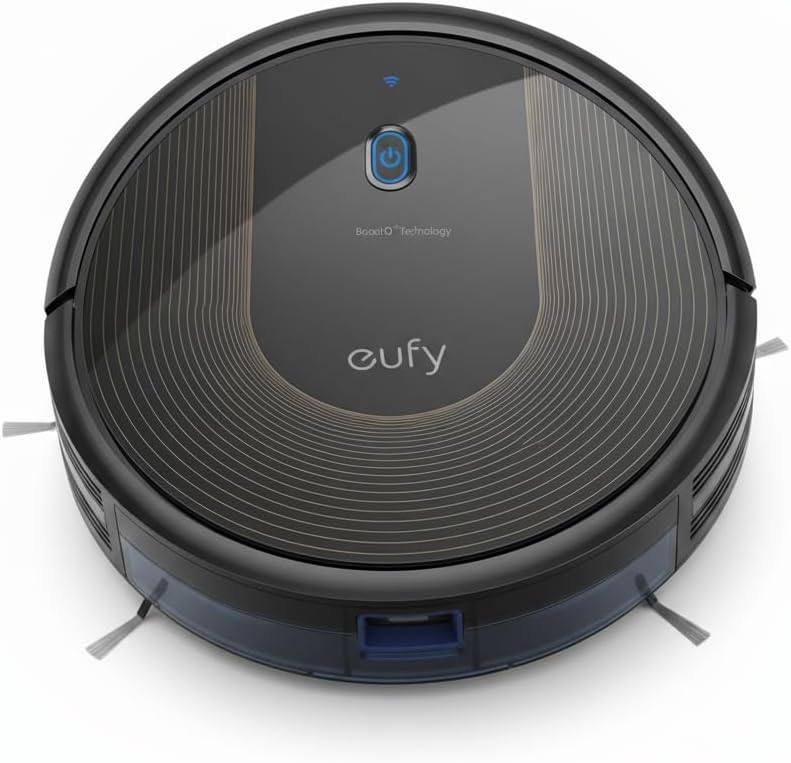 eufy C10 Robot Vacuum Self Emptying, 8 Weeks Hands Free, Advanced Smart Mapping with LiDAR Navigation, 2.85-Inch Slim Design, Powerful Suction, Edge Expansion Brush for Pet Hair, Carpet Detection