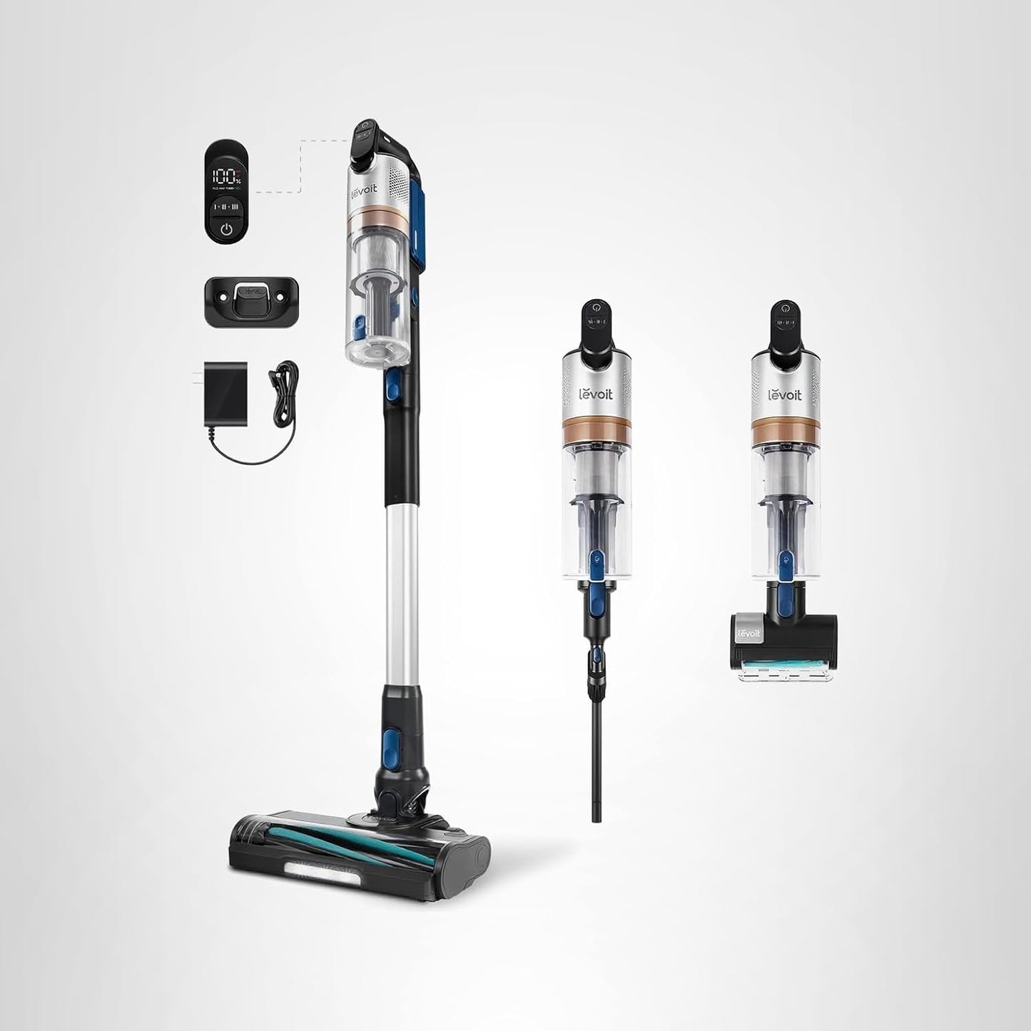 LEVOIT Cordless Vacuum Cleaner, Stick Vac with Tangle-Resistant Design, Up to 50 Minutes, Powerful Suction, Rechargeable, Lightweight, and Versatile for Carpet, Hard Floor, Pet Hair, LVAC-200