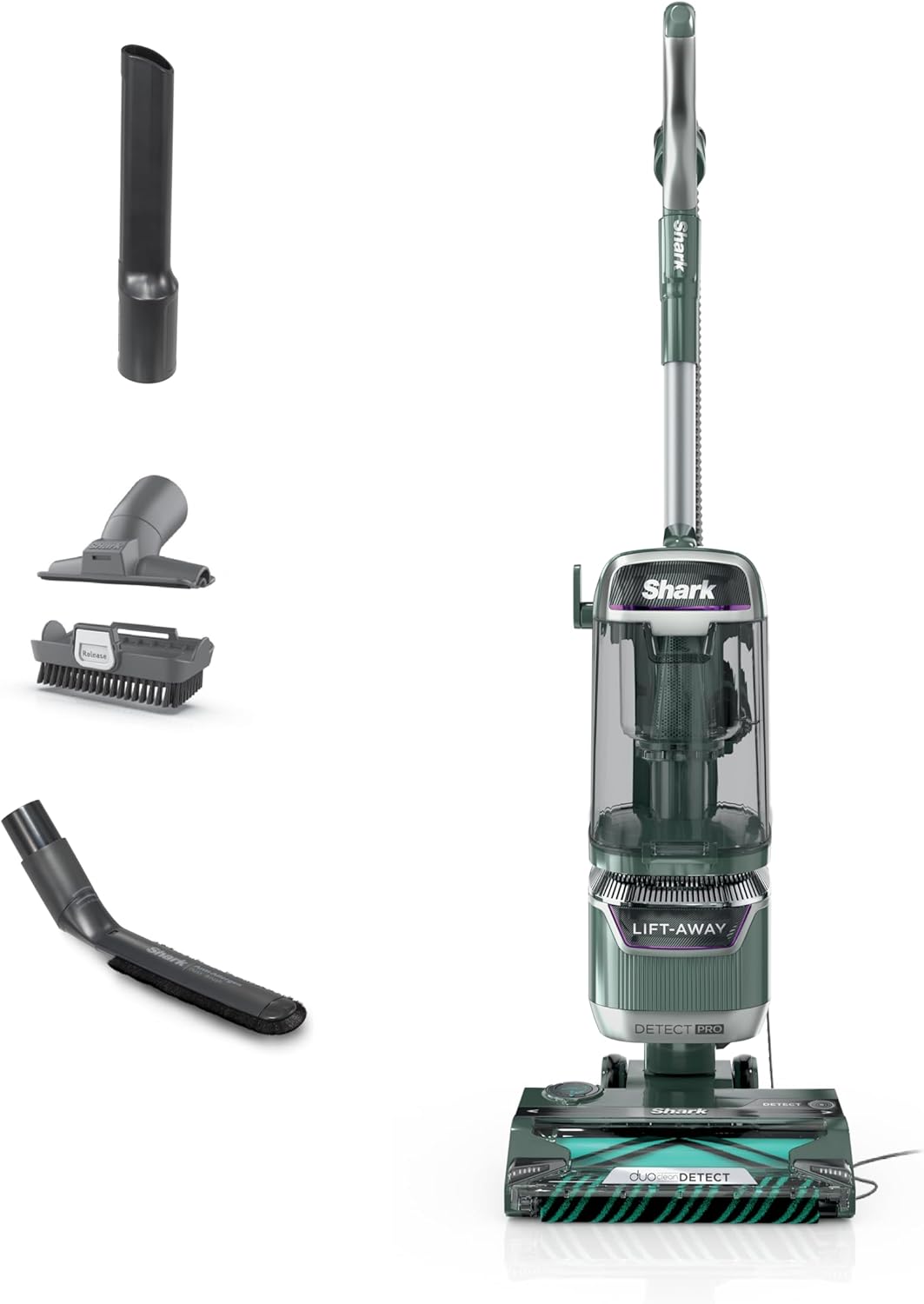 Shark Detect Pro Lift-Away ADV Bagless Upright Vacuum with DuoClean Detect, HEPA Filter, Anti-Allergen, Powerful Suction, and Odor Neutralizer Technology, Evergreen, LA802