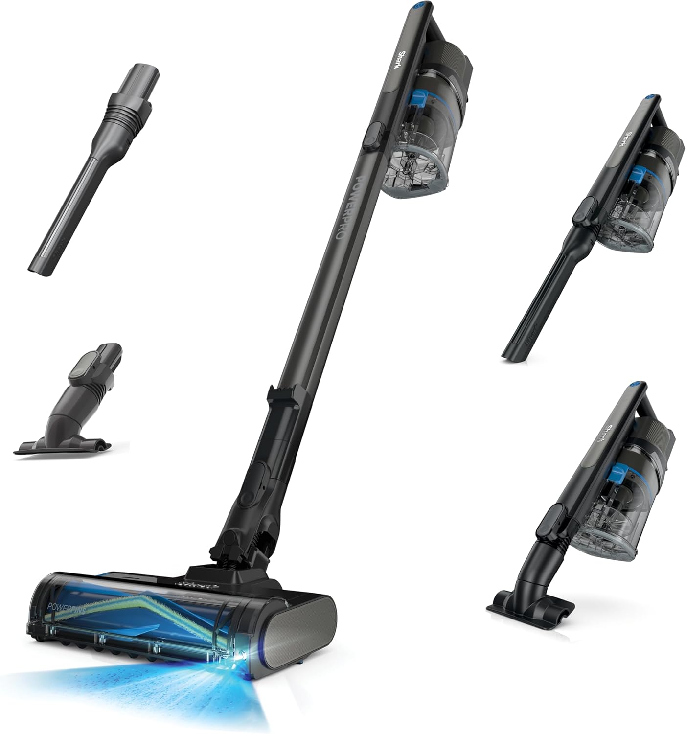 Shark | Pet Cordless Vacuum Cleaner | LED Headlights | Removable Handheld Vacuum for Pet Hair | Crevice Tool & Pet Multi-Tool Included | 40min Runtime | For Carpet & Hard Floors | Grey | IX141