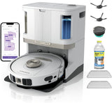 Shark PowerDetect NeverTouch, Self-Empty & Self-Refill, Robot Vacuum and Mop with Bagless, 30-Day Debris Capacity HEPA Base, 30-Day Capacity Refill Tank, Pad Dry, Black, AV2810YS